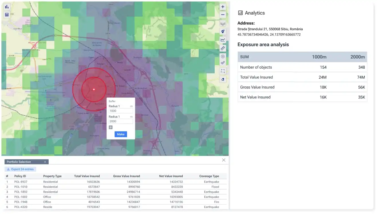 Screenshot from Graph by Quarticle, showing accumulation analysis results and loading point hazard lookup