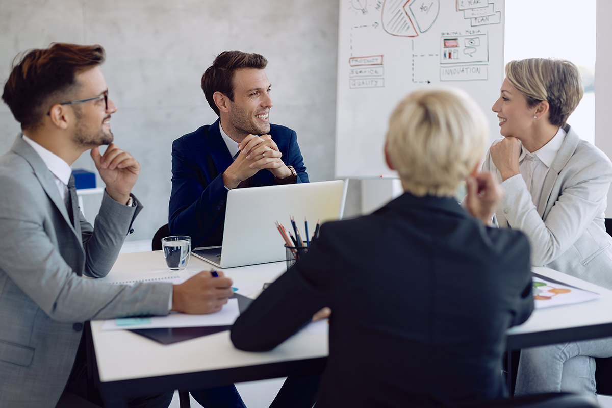 Business people discussing in office