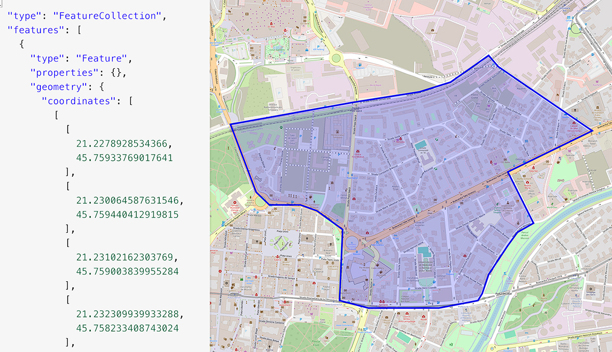 Geojson example as code and shape vizualisation